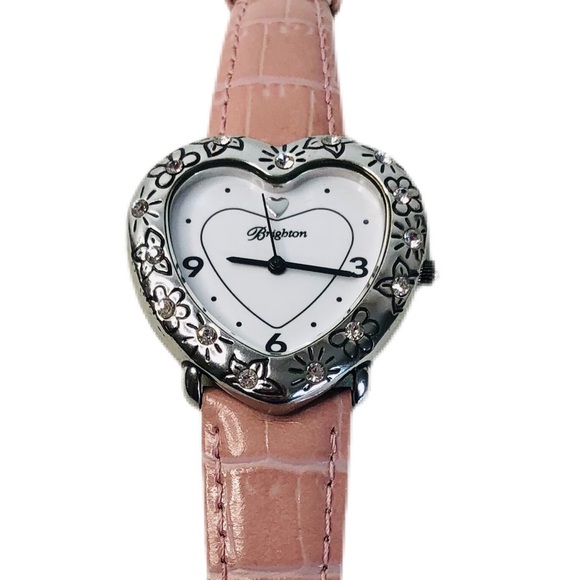 Brighton watch heart shaped with crystals sparkle.